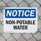 Signmission Non-Potable Water, 14 in W x Rectangle, Plastic OS-2PACK-NS-P-1014-L-15100 - alternate 6